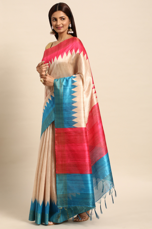 Sukhi Tussar Silk Saree