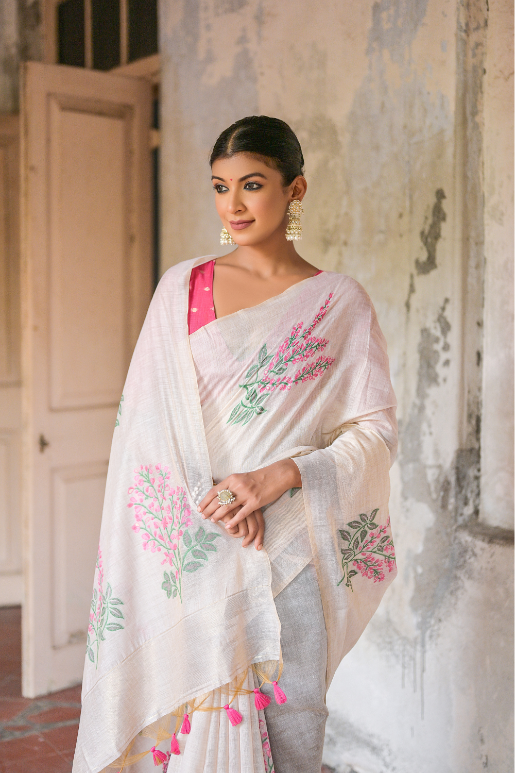 Shaaki Muga Cotton Saree