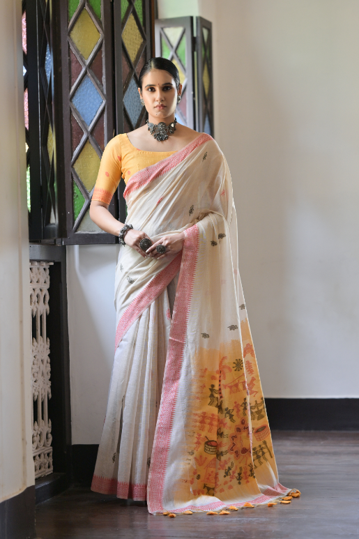 Urvi Muga Cotton Saree