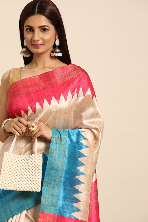 Sukhi Tussar Silk Saree