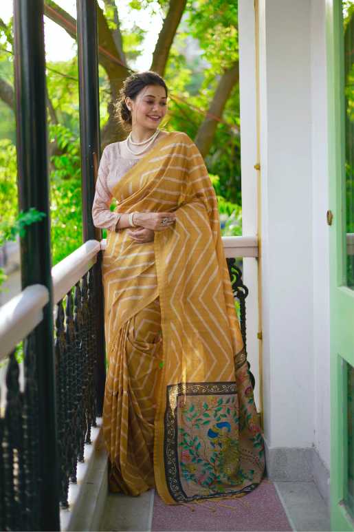 Monika Tussar Silk Saree