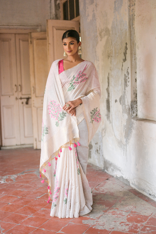 Shaaki Muga Cotton Saree