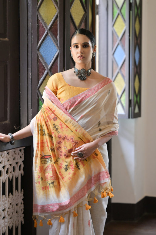 Urvi Muga Cotton Saree