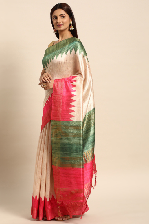 Sukhi Tussar Silk Saree
