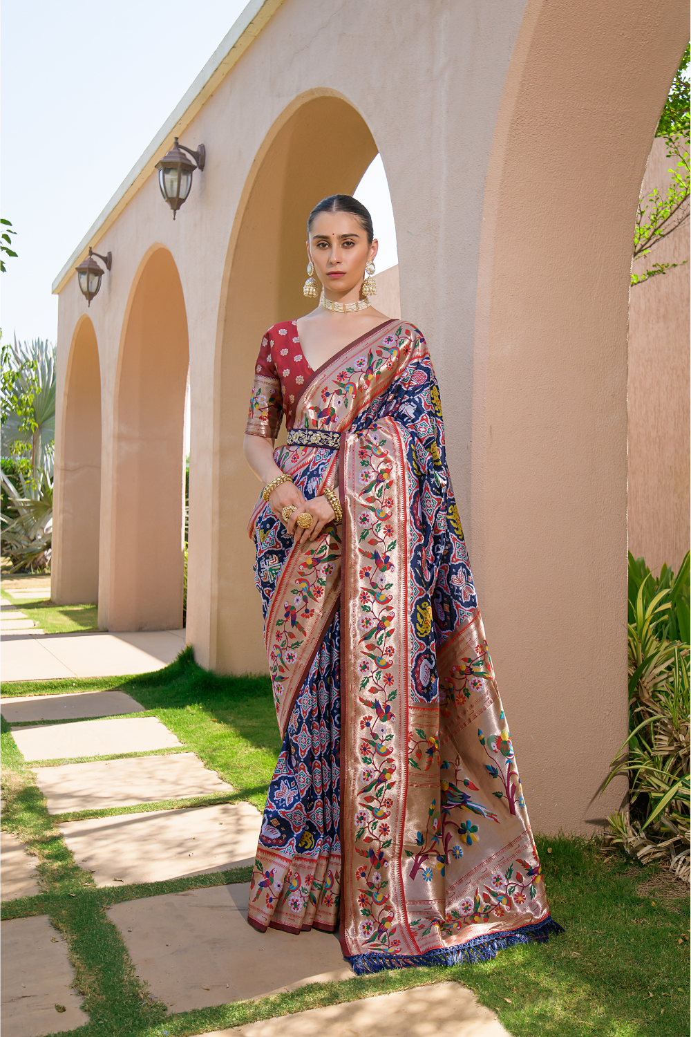 Blue Paithani Silk Saree