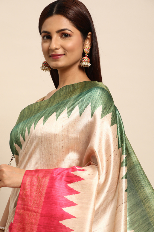 Sukhi Tussar Silk Saree