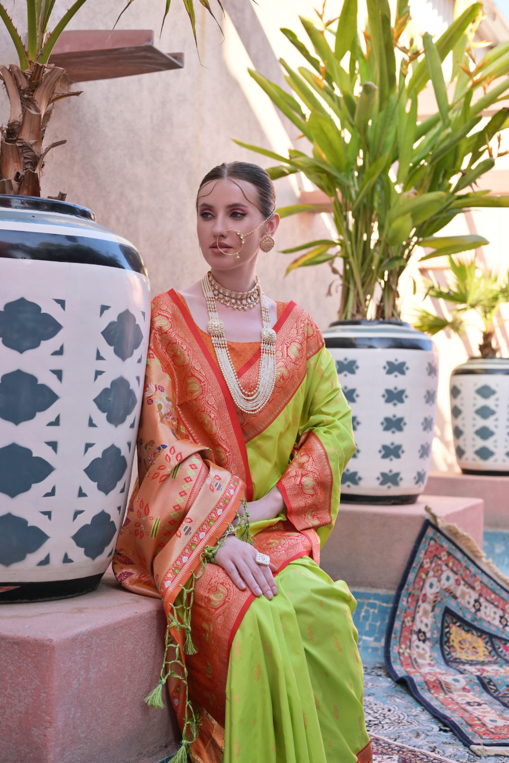 Vaneri Paithani Silk Saree