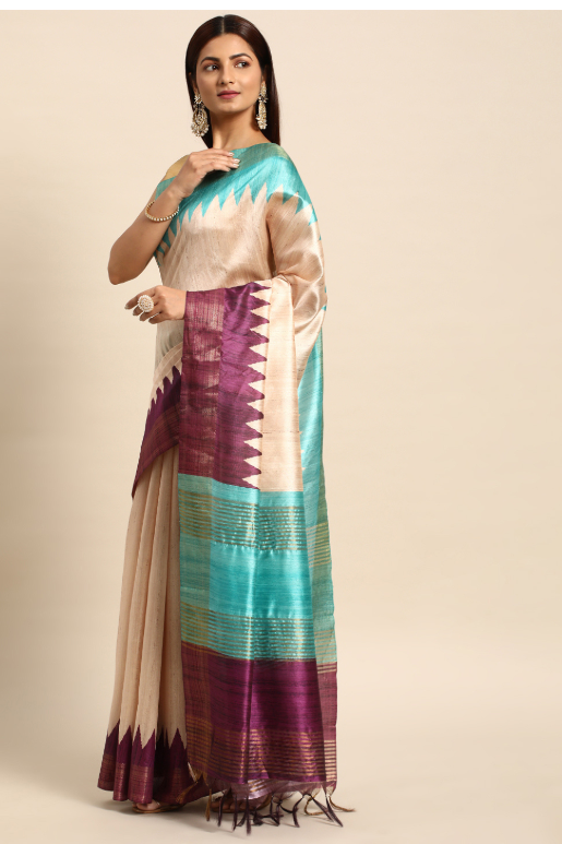 Sukhi Tussar Silk Saree
