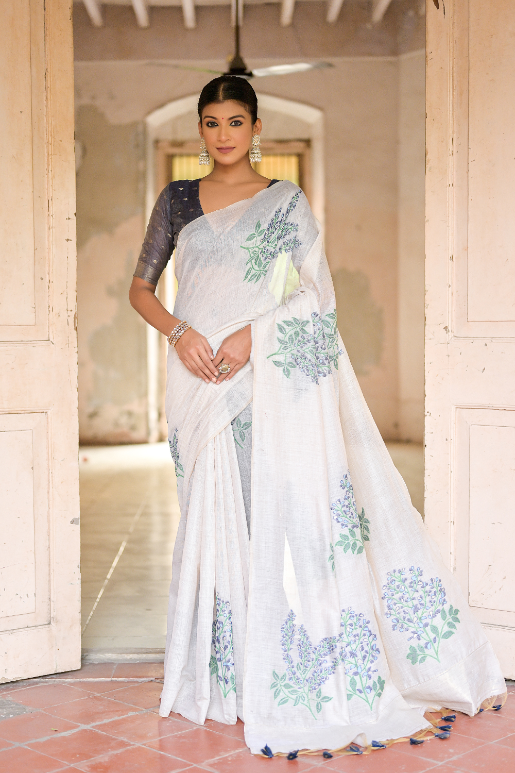 Shaaki Muga Cotton Saree