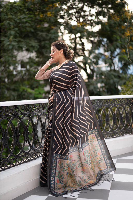 Monika Tussar Silk Saree
