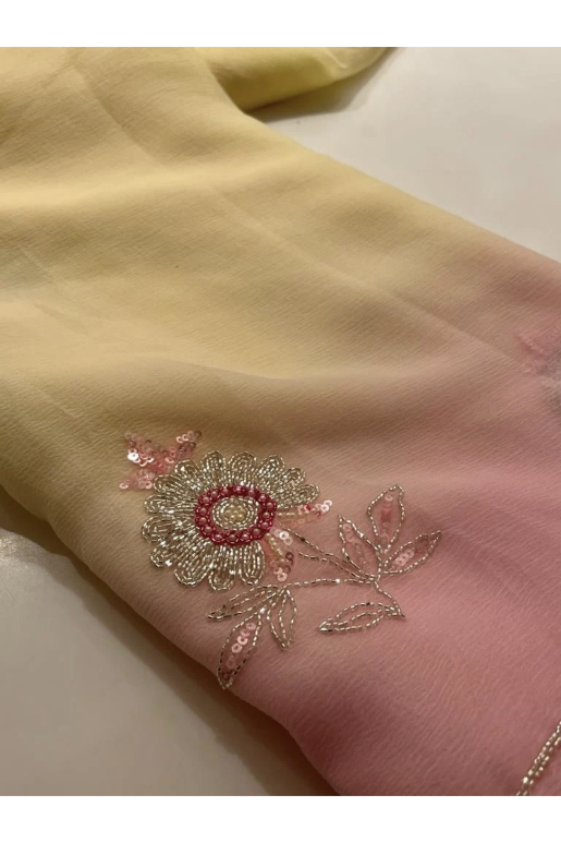 Sunset Pure Chiffon Saree
