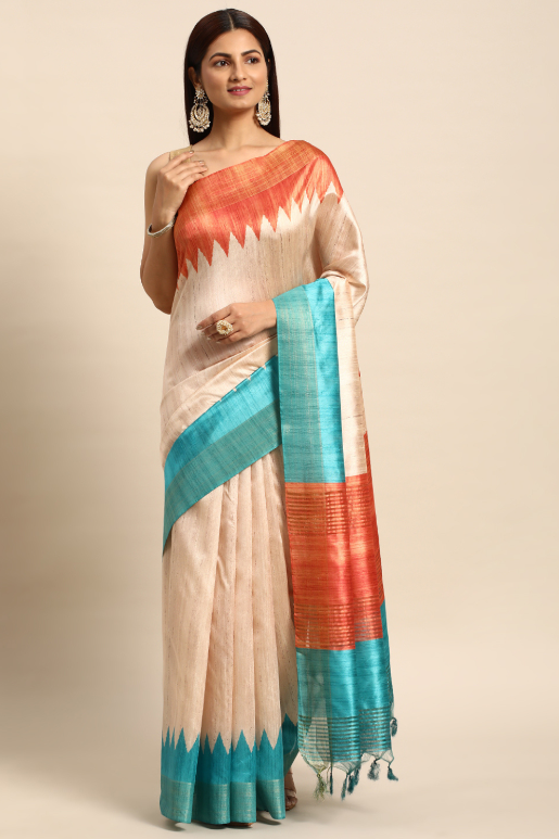 Sukhi Tussar Silk Saree