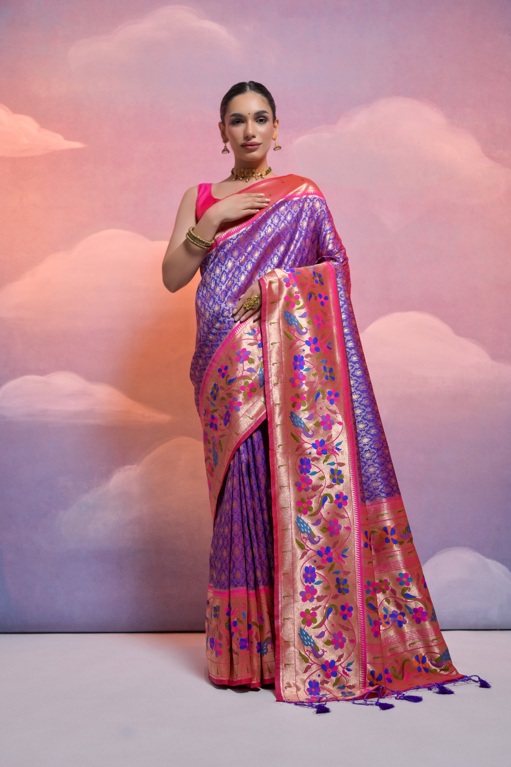 Pista Paithani Silk Saree