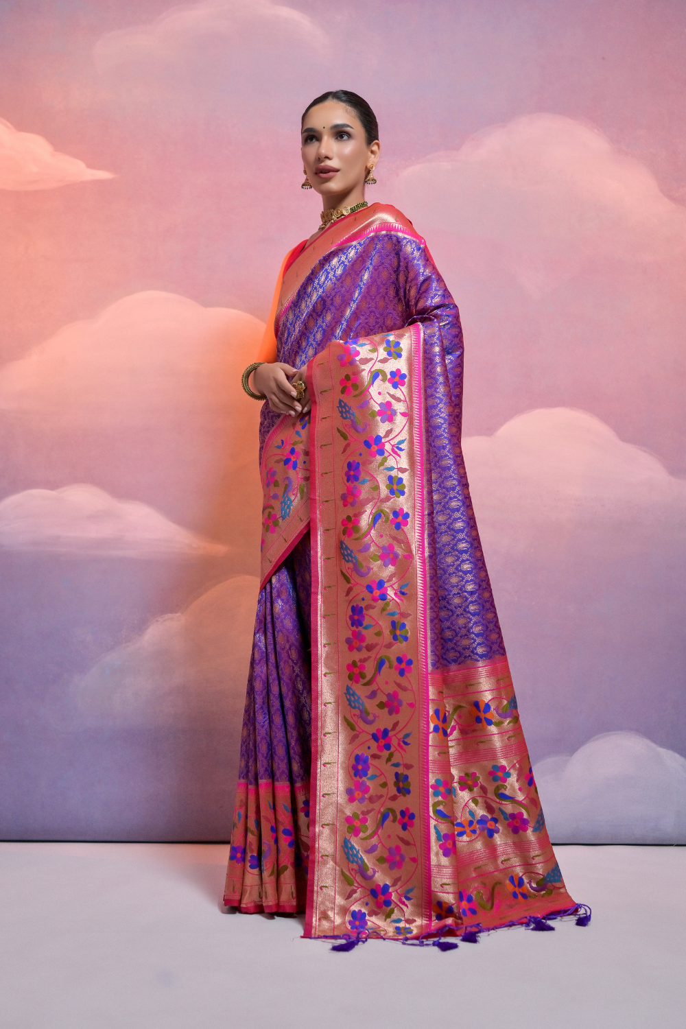 Pista Paithani Silk Saree