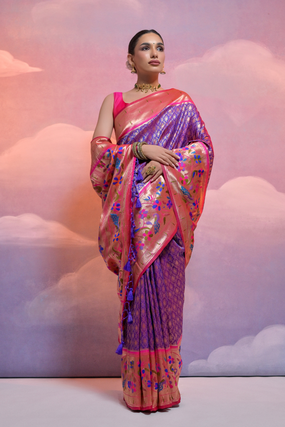Pista Paithani Silk Saree