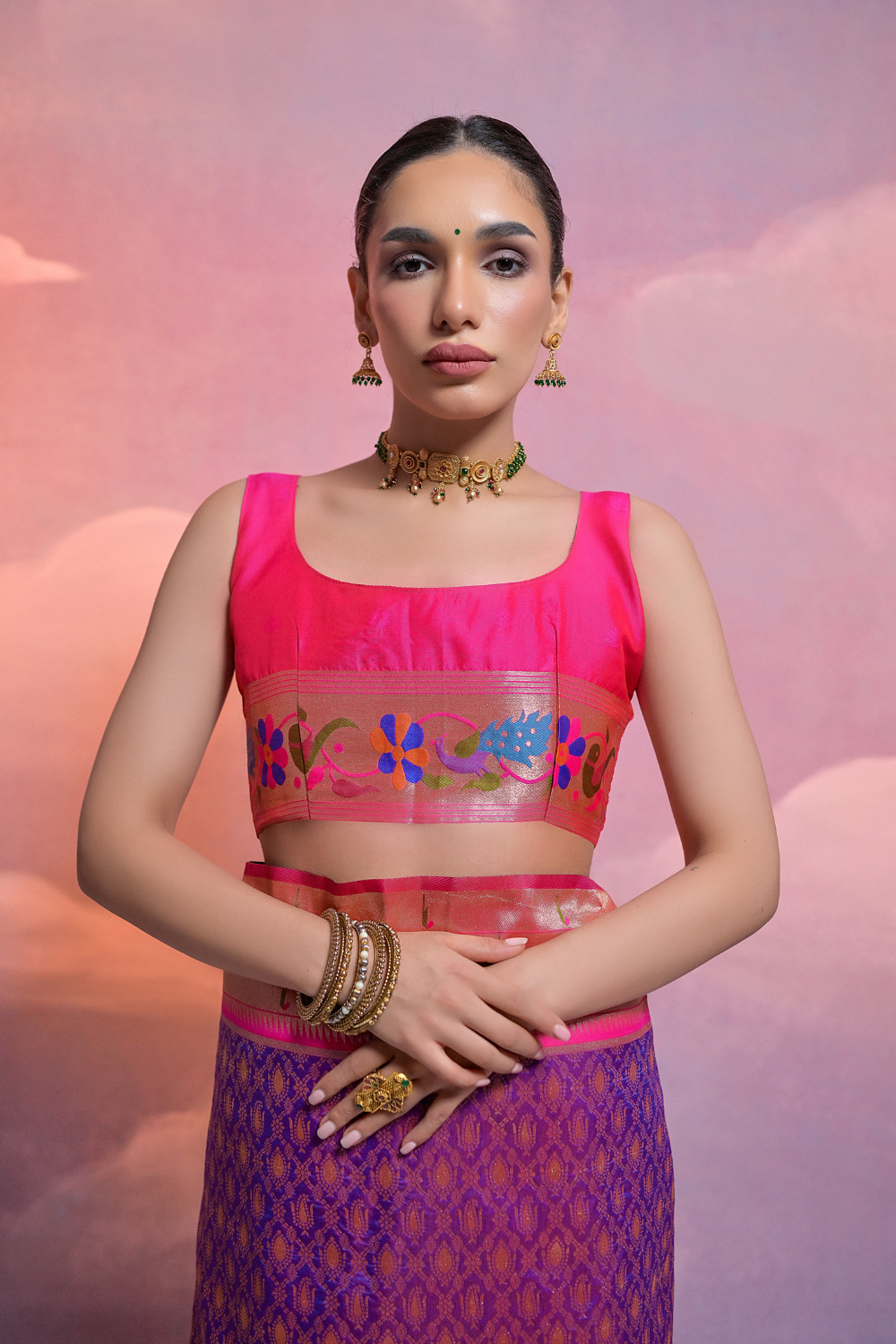 Pista Paithani Silk Saree