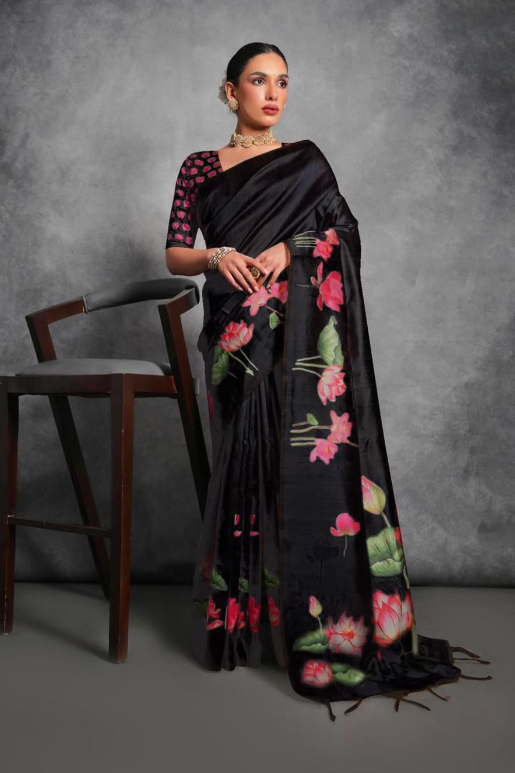 Kalamkari Tussar Silk Saree