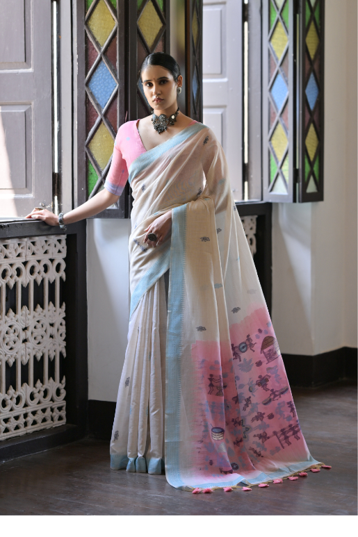Urvi Muga Cotton Saree