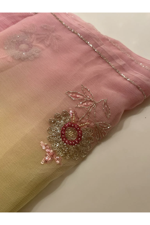Sunset Pure Chiffon Saree