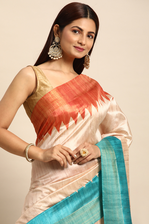 Sukhi Tussar Silk Saree