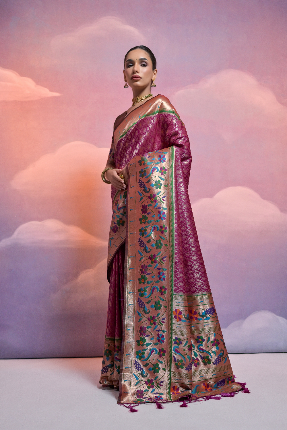 Pista Paithani Silk Saree