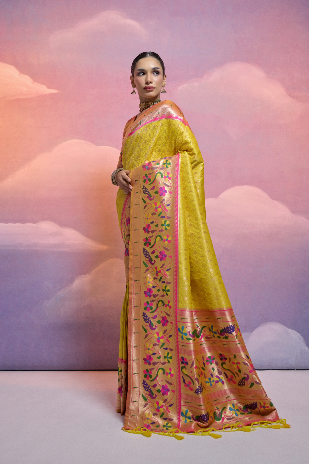 Pista Paithani Silk Saree