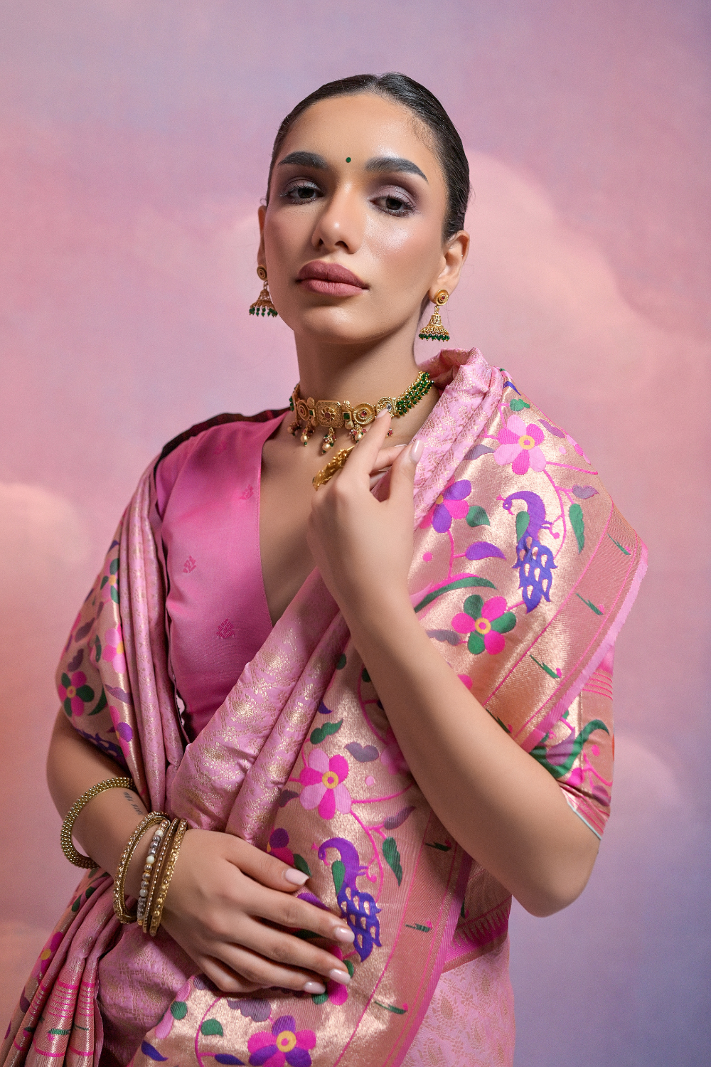 Vrusha Paithani Silk Saree