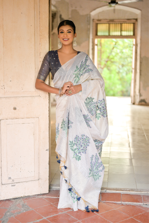 Shaaki Muga Cotton Saree