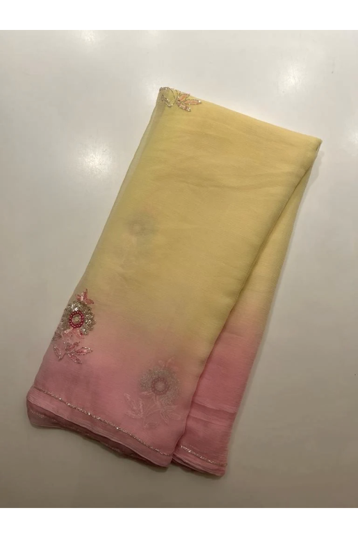 Sunset Pure Chiffon Saree