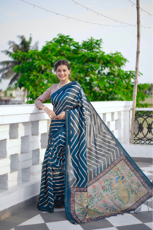 Monika Tussar Silk Saree