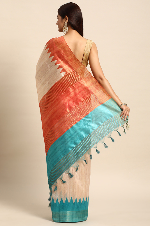 Sukhi Tussar Silk Saree