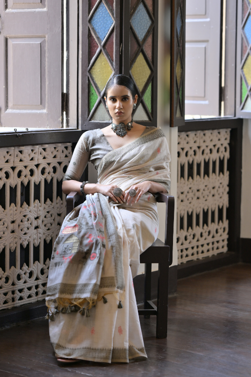 Urvi Muga Cotton Saree