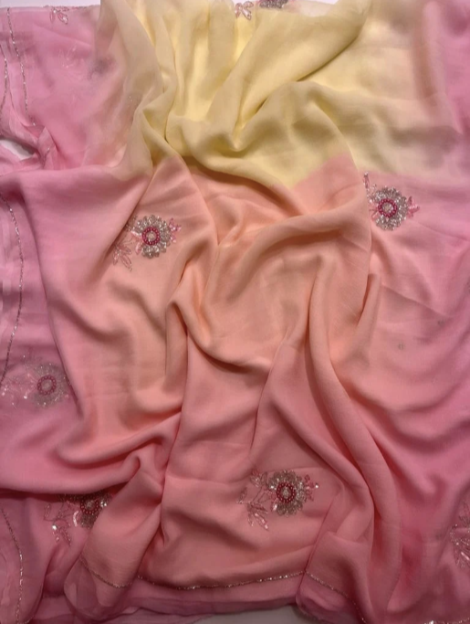 Sunset Pure Chiffon Saree