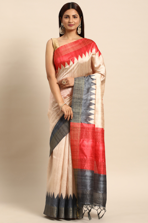 Sukhi Tussar Silk Saree