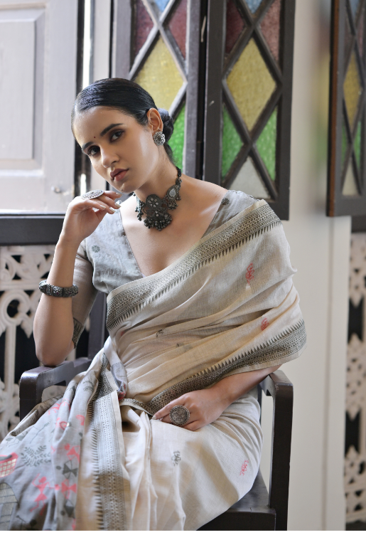 Urvi Muga Cotton Saree