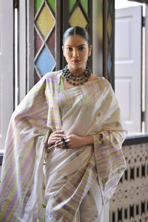 Aisha Muga Cotton Saree