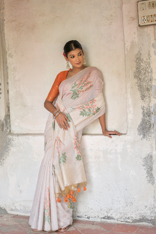 Shaaki Muga Cotton Saree