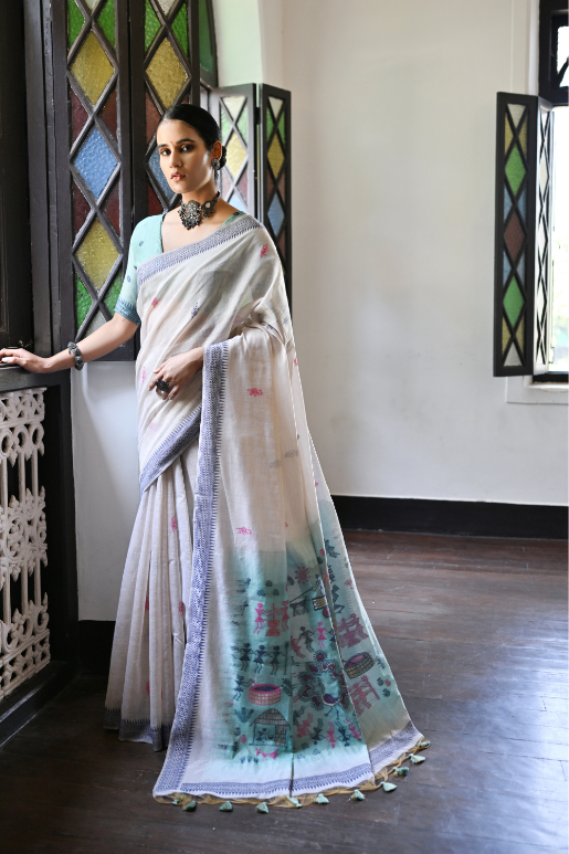 Urvi Muga Cotton Saree
