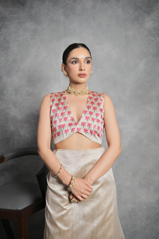 Kalamkari Tussar Silk Saree