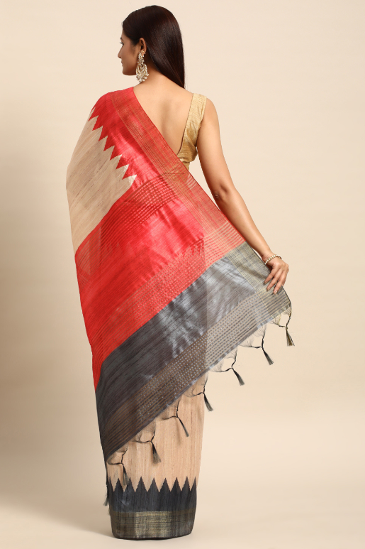 Sukhi Tussar Silk Saree