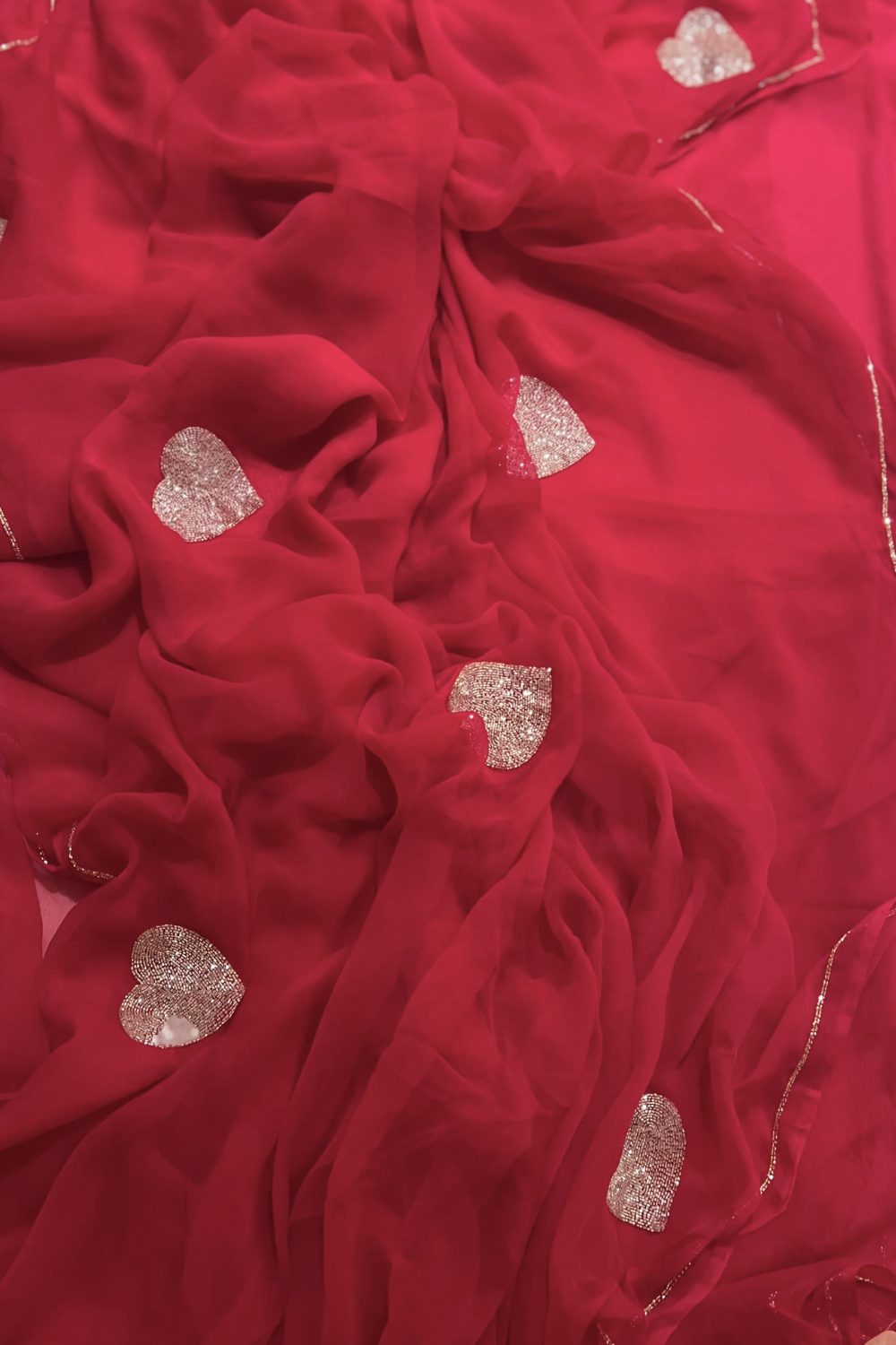All Hearts Chiffon Saree