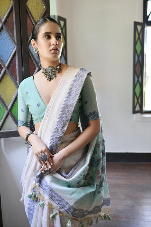 Urvi Muga Cotton Saree