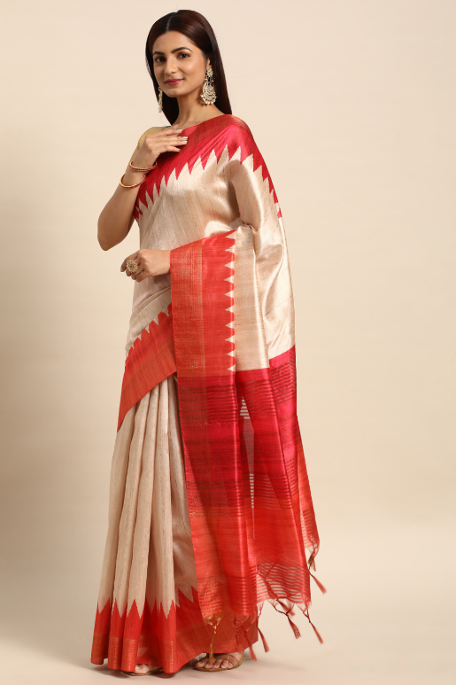 Sukhi Tussar Silk Saree