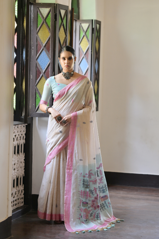 Urvi Muga Cotton Saree