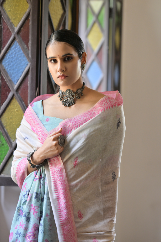 Urvi Muga Cotton Saree
