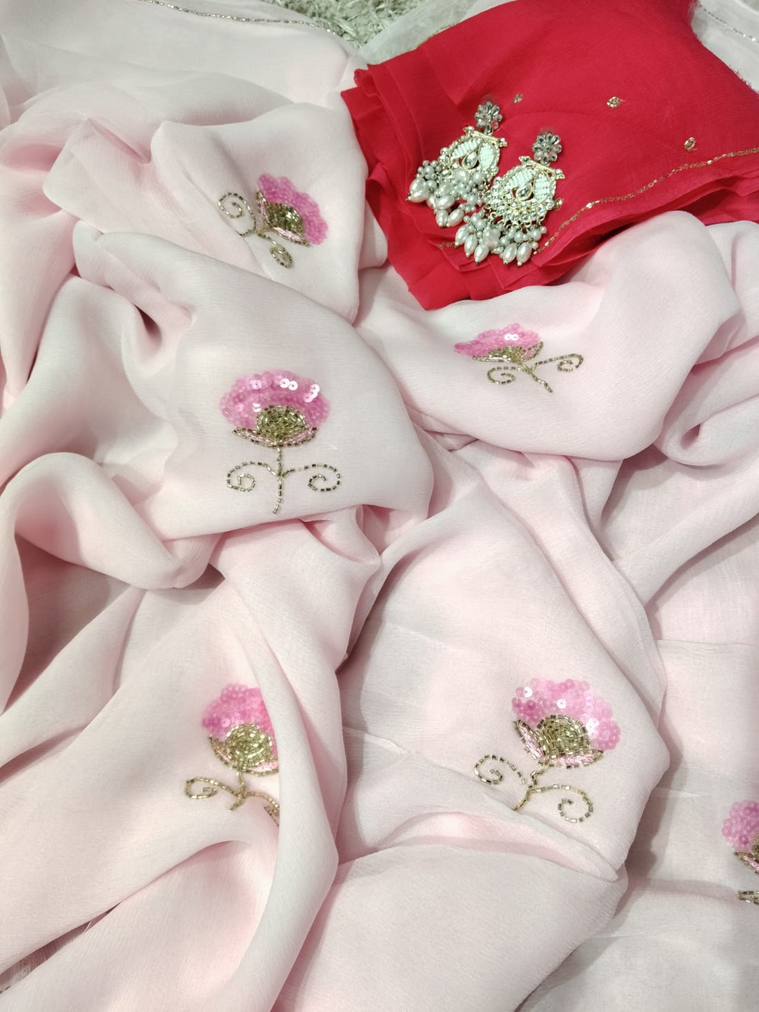 Pink Pastel Saree