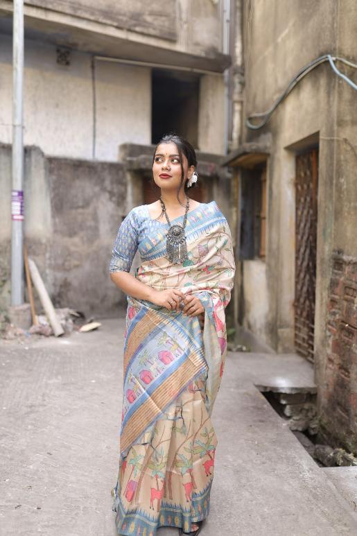 Mirza Soft Tussar Silk Saree