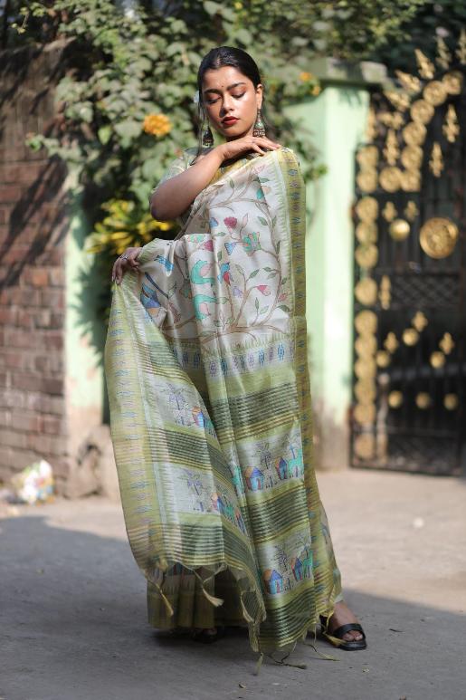 Mirza Soft Tussar Silk Saree