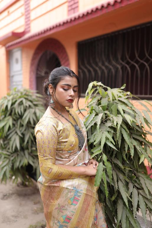 Mirza Soft Tussar Silk Saree