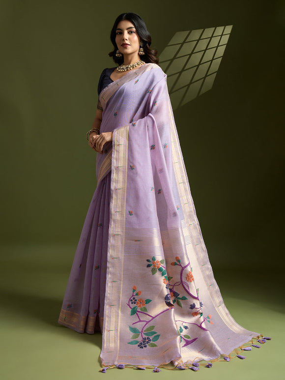 Chiku Muga Cotton Saree